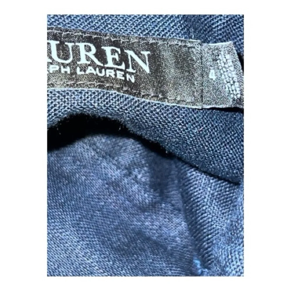 Ralph Lauren Tie-front Linen Shirtdress with pockets in navy - Picture 10 of 14
